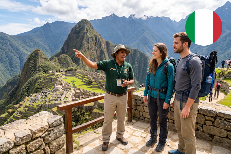 Guide Machu Picchu en italien